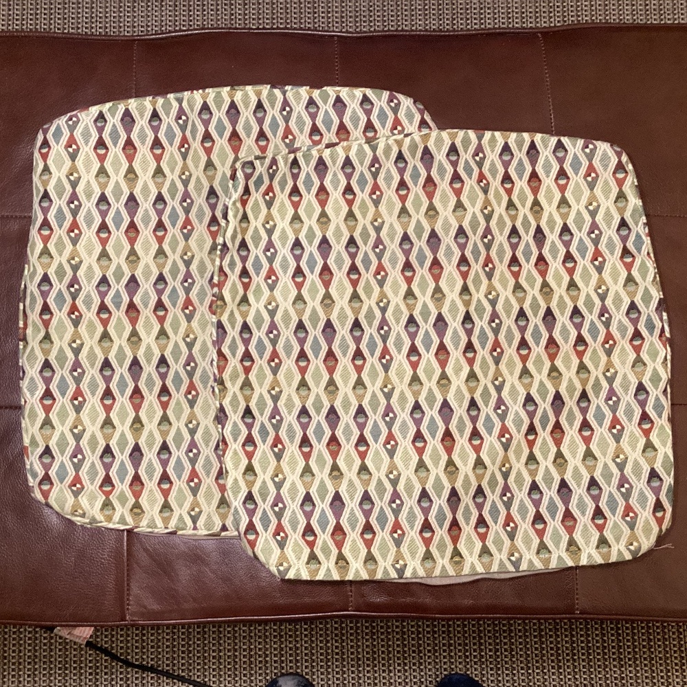 Tapestry Pillow Cases (2) 19” x 19”